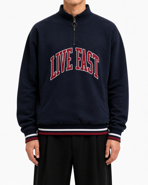 LFDY "HALF-ZIP" Blau (L)