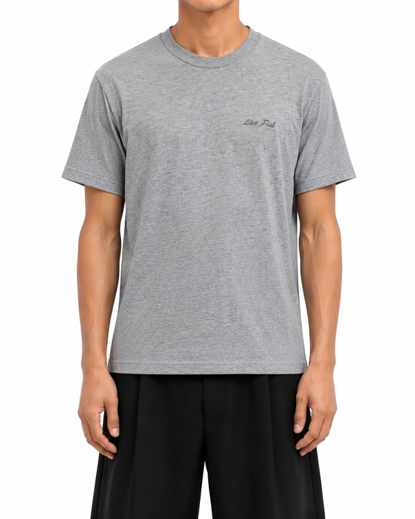 LFDY T-Shirt "LIVE FAST" Grau (S)