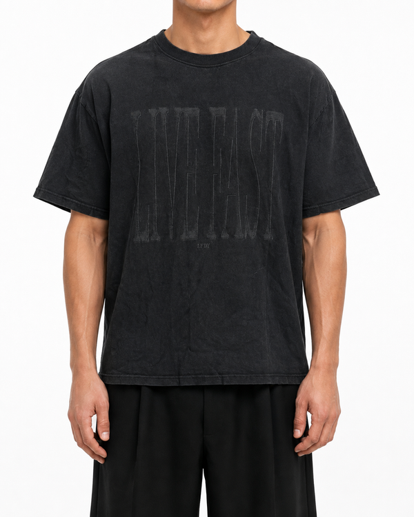 LFDY T-Shirt "LIVE FAST" Schwarz (L)