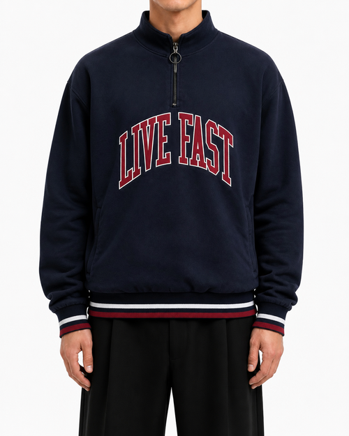 LFDY "HALF-ZIP" Blau (L)