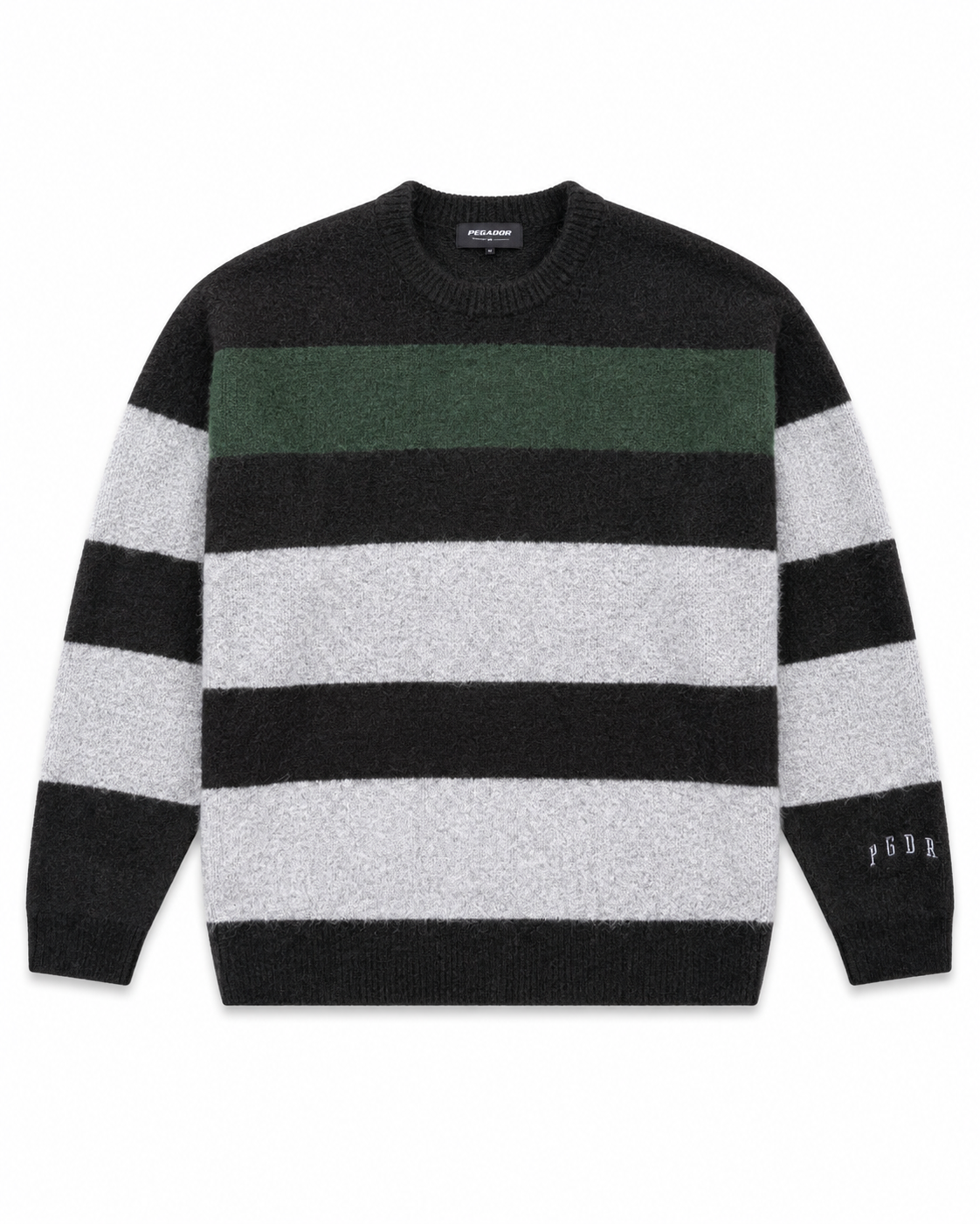 Pegador Strickpullover "PGDR" Grün-Grau (M) – Bild 3 von 6