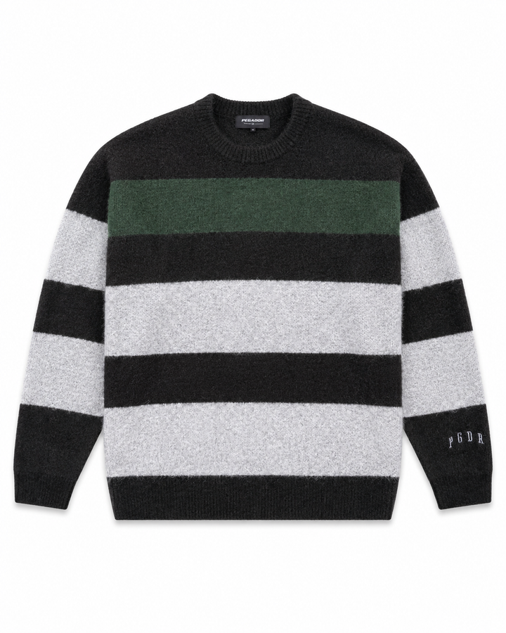 Pegador Strickpullover "PGDR" Grün-Grau (M) – Bild 3 von 6