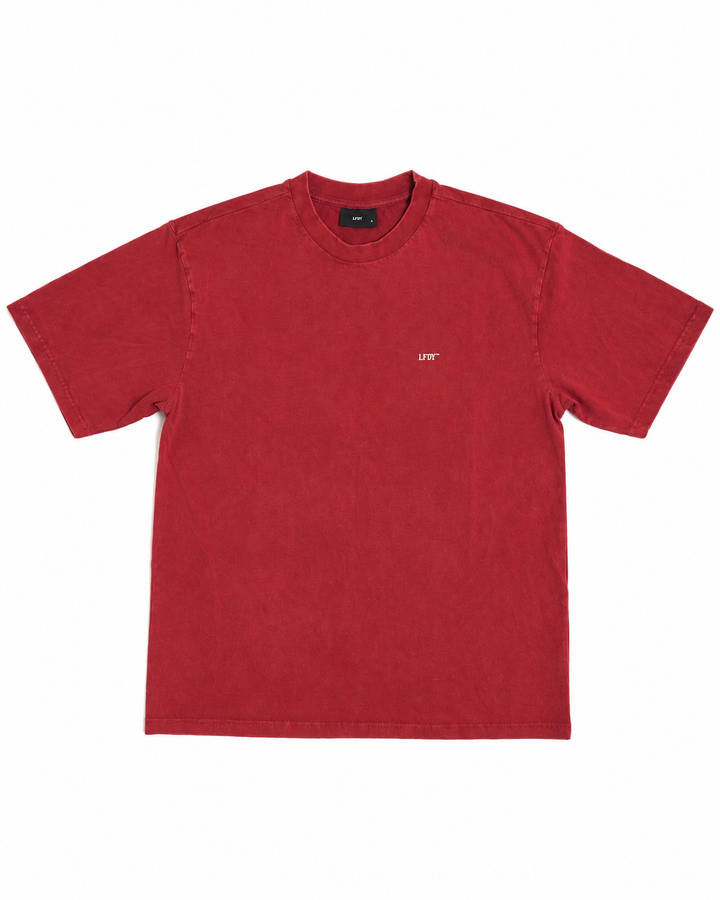 LFDY T-Shirt Rot, Etikett