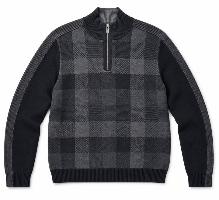 Calvin Klein Pullover Grau/Schwarz L – Vorderansicht