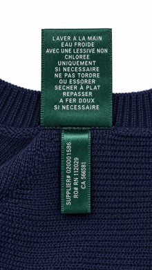 Lauren Pullover "HALF-ZIP" Blau/Weiß/Orange (S)