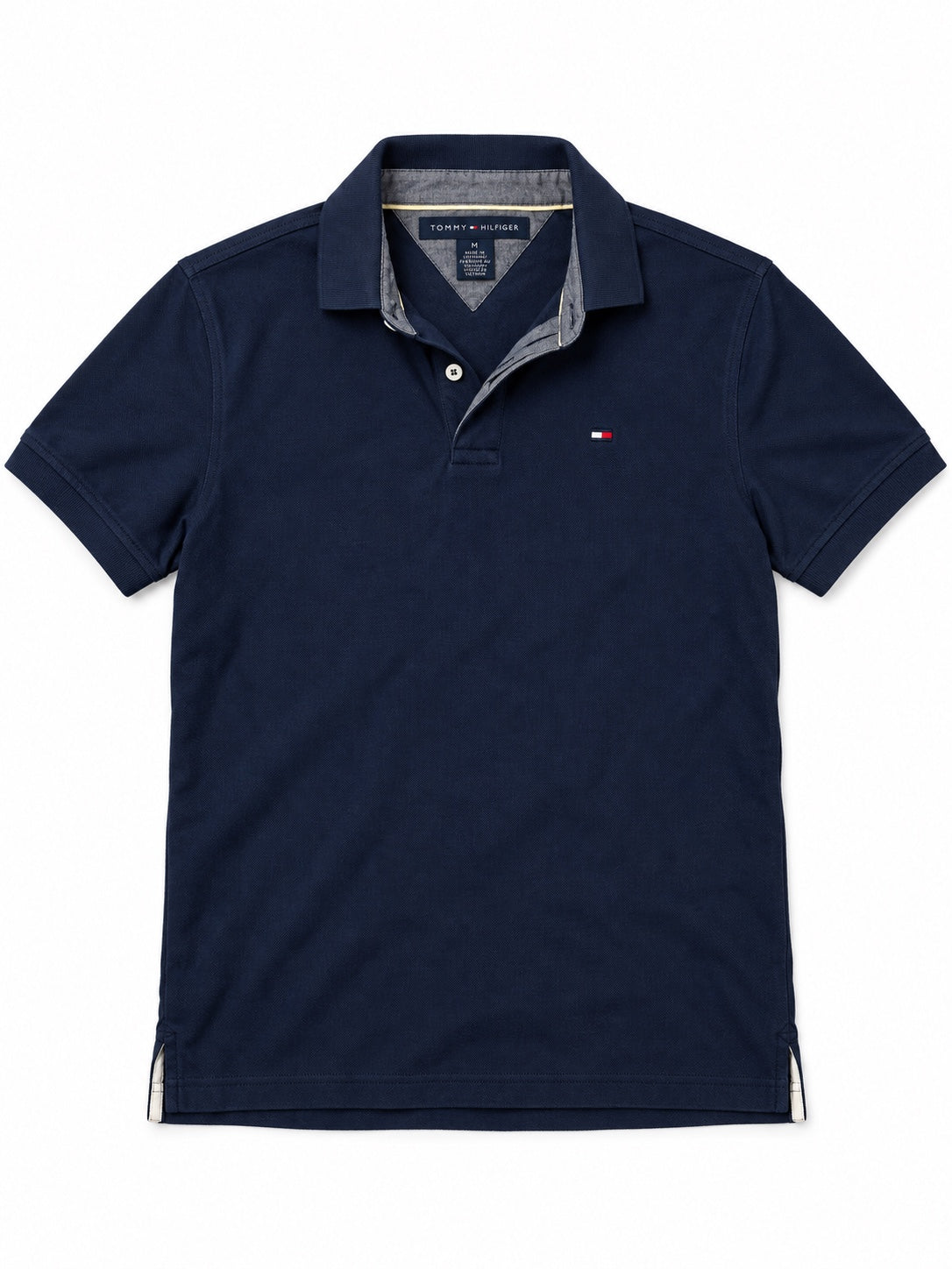 Tommy Hilfiger Poloshirt Blau M – Vorderansicht